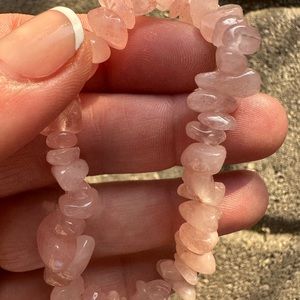 Rose Quartz  Chip bracelet Artisian